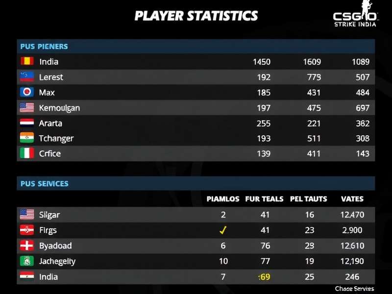 CSGO Strike India Player Statistics